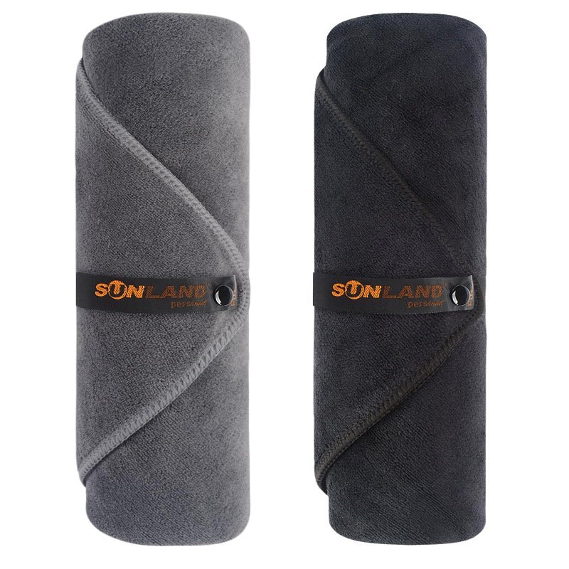 SUNLAND Microfiber Gym Bath Towel Ultra Soft Travel Camping Towel Super Absorbent Swimming Sport Towels for Adults and Children 24inchX48inch 2 Pack - Image 1
